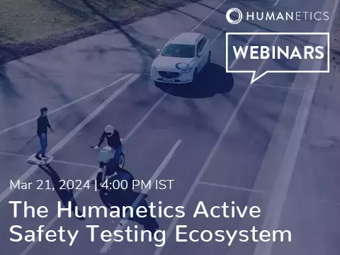 Humanetics Active Safety Test Devices during scenario testing at proving ground