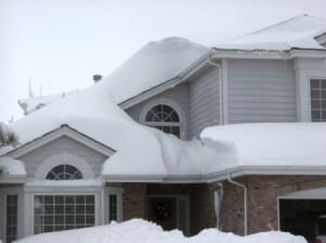 roof covered with snow